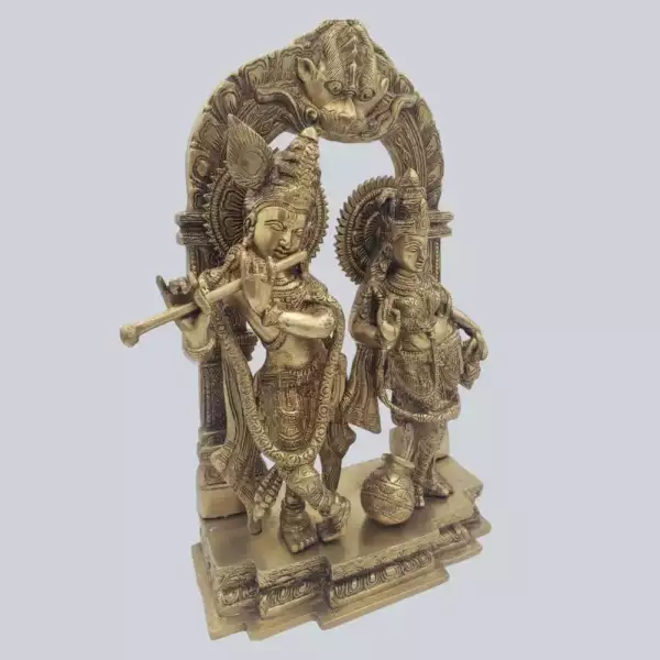 BRASS RADHA KRISHNA 14"