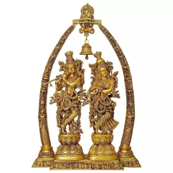 Radha Krishna with Tusk Frame