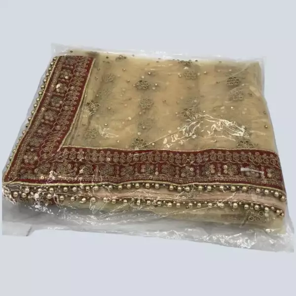 Chunni Red/gold Gota Work