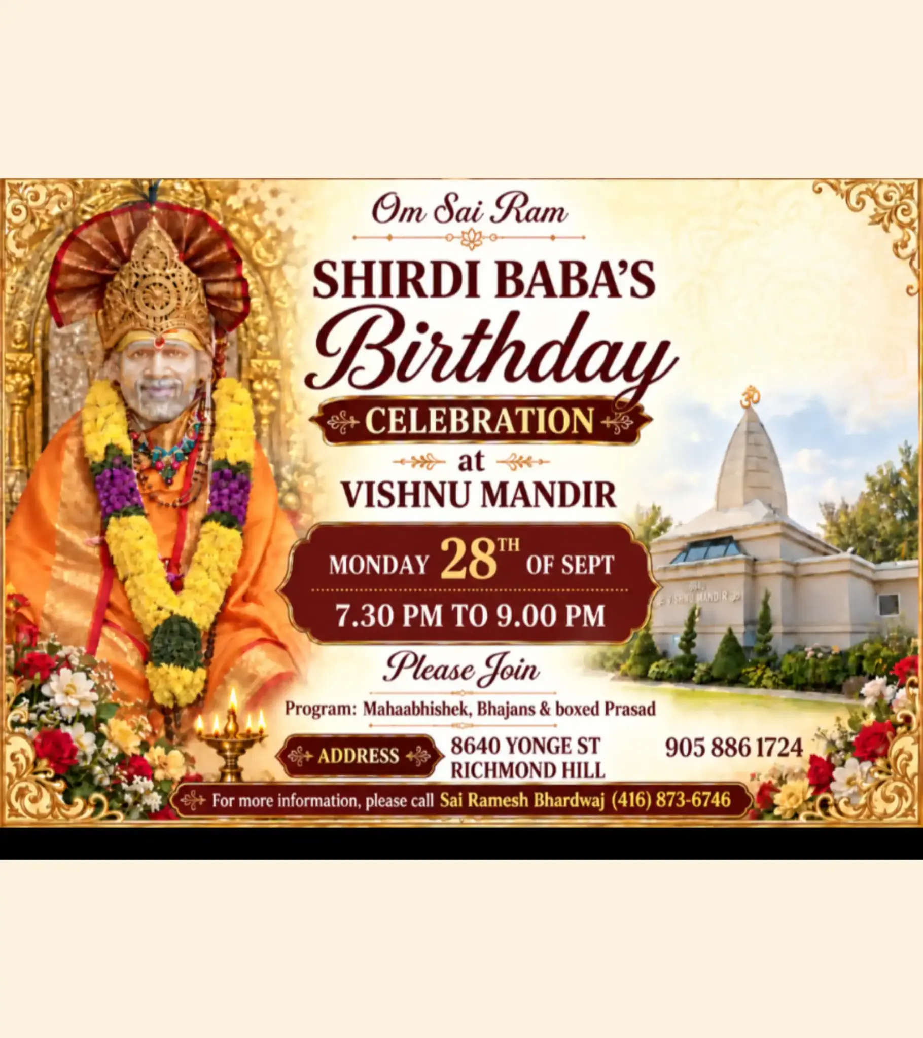Shirdi Sai Baba Birthday